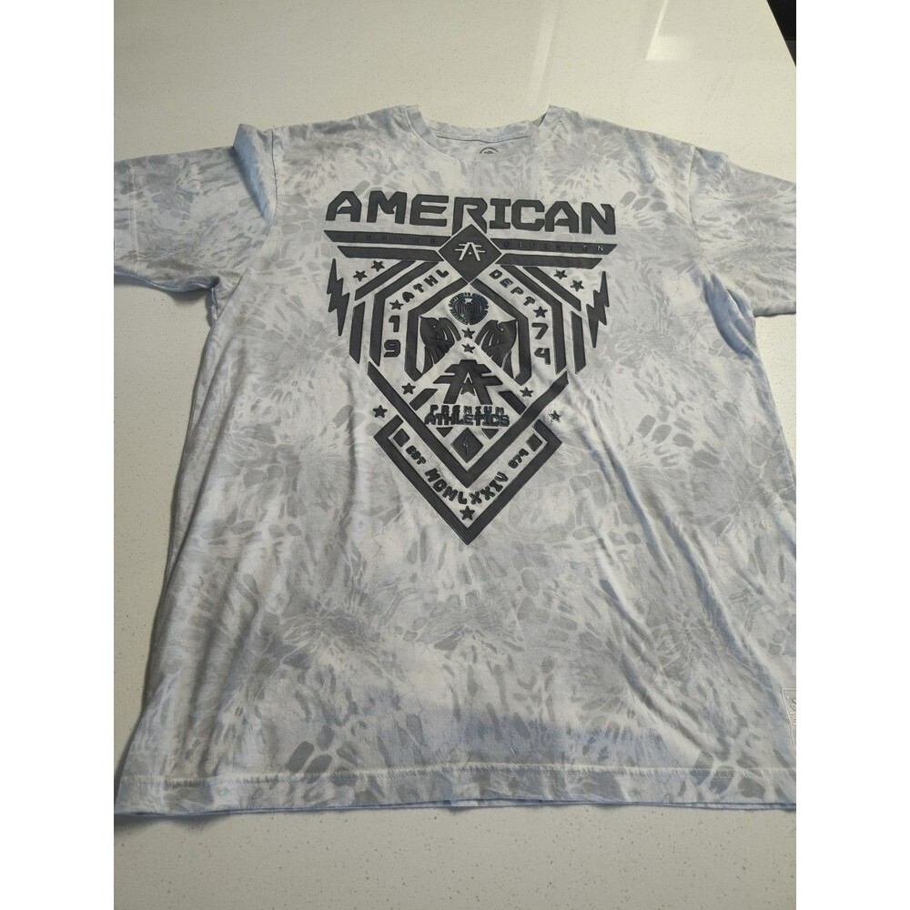American Fighter MMA All-over print Men's 2XL T-shirt Light grey dark grey